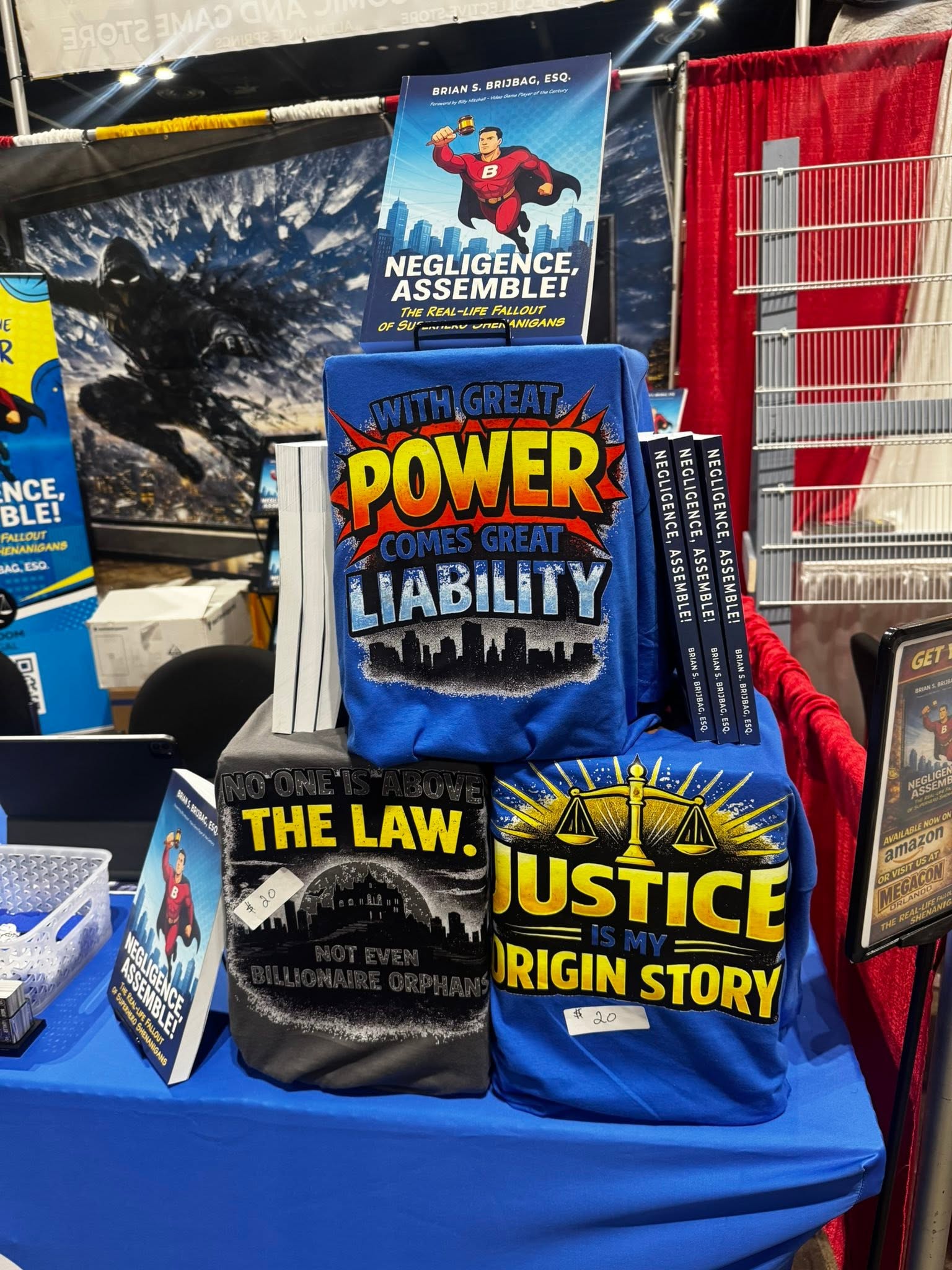 Brian Brijbag's books on display